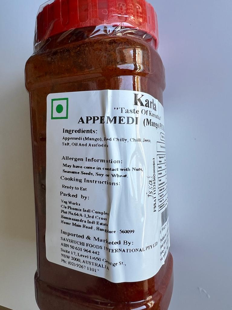 Appemedi (Mango) Pickle | Tangy and Spicy Mango Delight | Karla | Saviruchi Foods