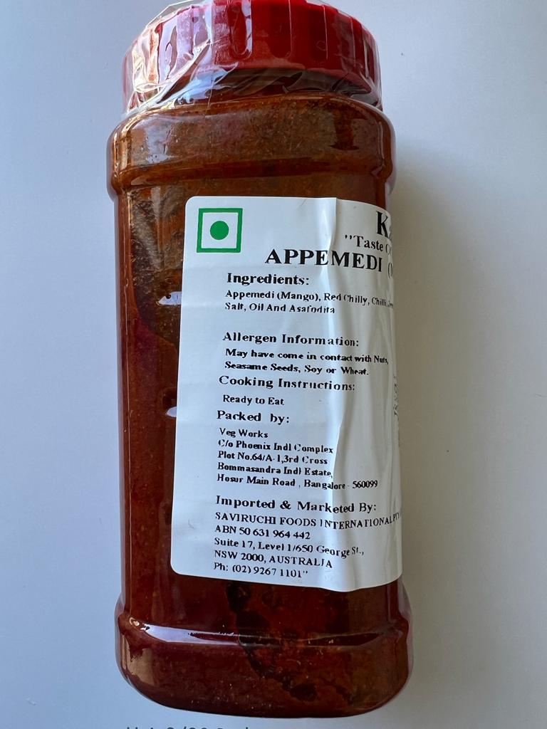 Appemedi (Mango) Pickle | Tangy and Spicy Mango Delight | Karla | Saviruchi Foods - Image 2