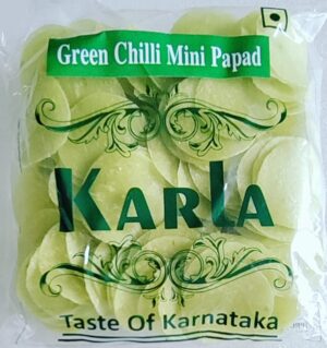 Green Chilli Mini Papad | Spicy and Crunchy Snack Delight | Karla | Saviruchi Foods