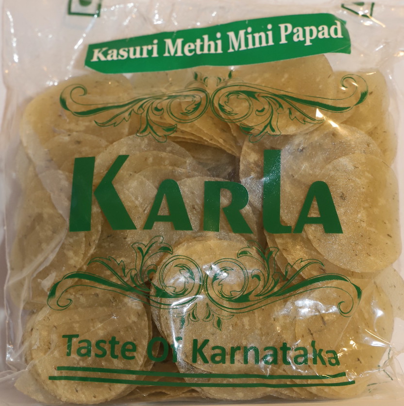 Kasuri Methi Mini Papad | Dried Fenugreek Leaves Mini Papad | Karla | Saviruchi Foods