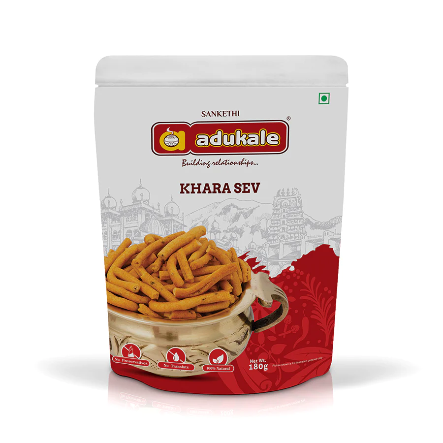 Khara Sev | Spicy and Crunchy | Rice and Gram Flour Snack | Adukale | Saviruchi Foods