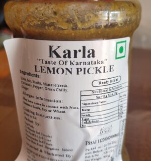 Lemon Pickle | Zesty and Tangy Delight Handcrafted with Care | Karla | Saviruchi Foods