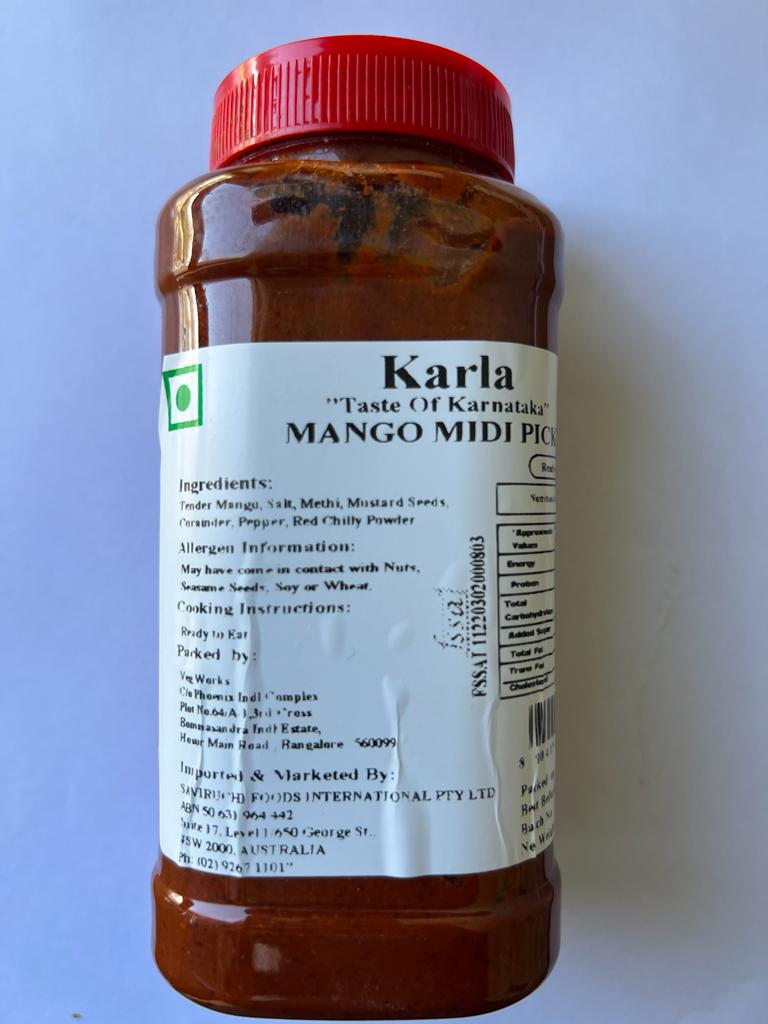 Mango Midi Pickle | A Burst of Sweet and Spicy Flavors | Karla | Saviruchi Foods - Image 2