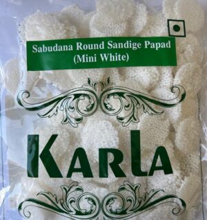 Sabudana Round  Sandige Papad (Mini White) | Pearl Crackers | Karla | Saviruchi Foods