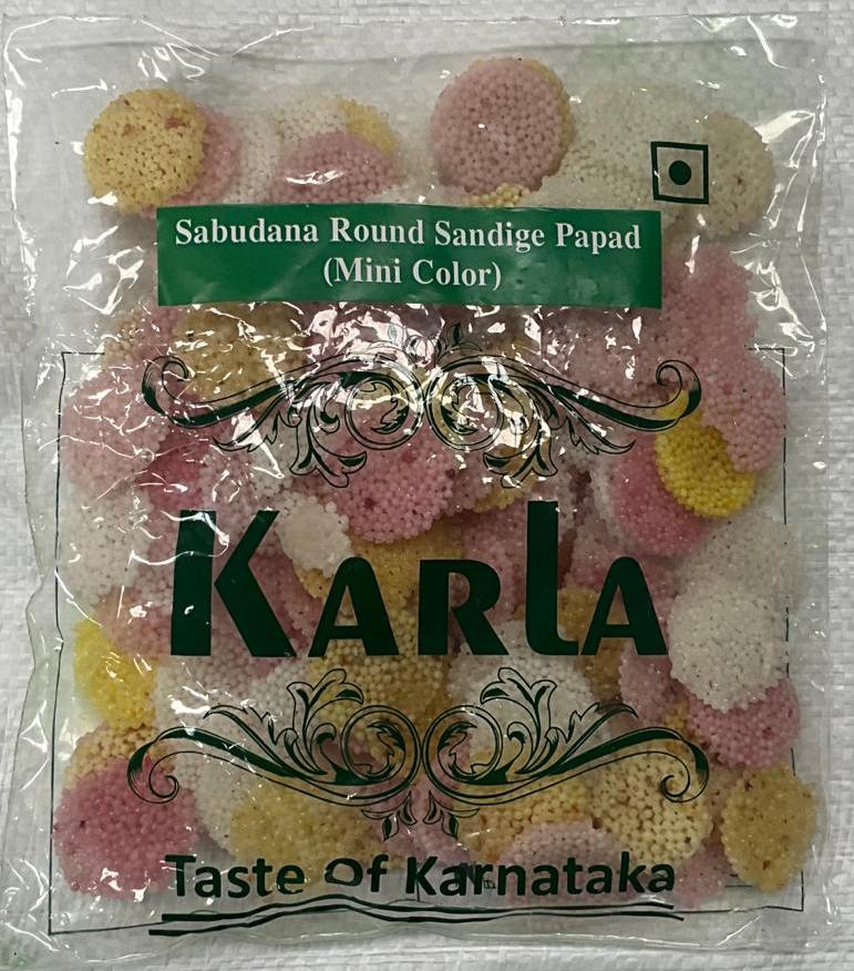 Sabudana Round Sandige Papad (Mini Color) | Karla | Saviruchi Products